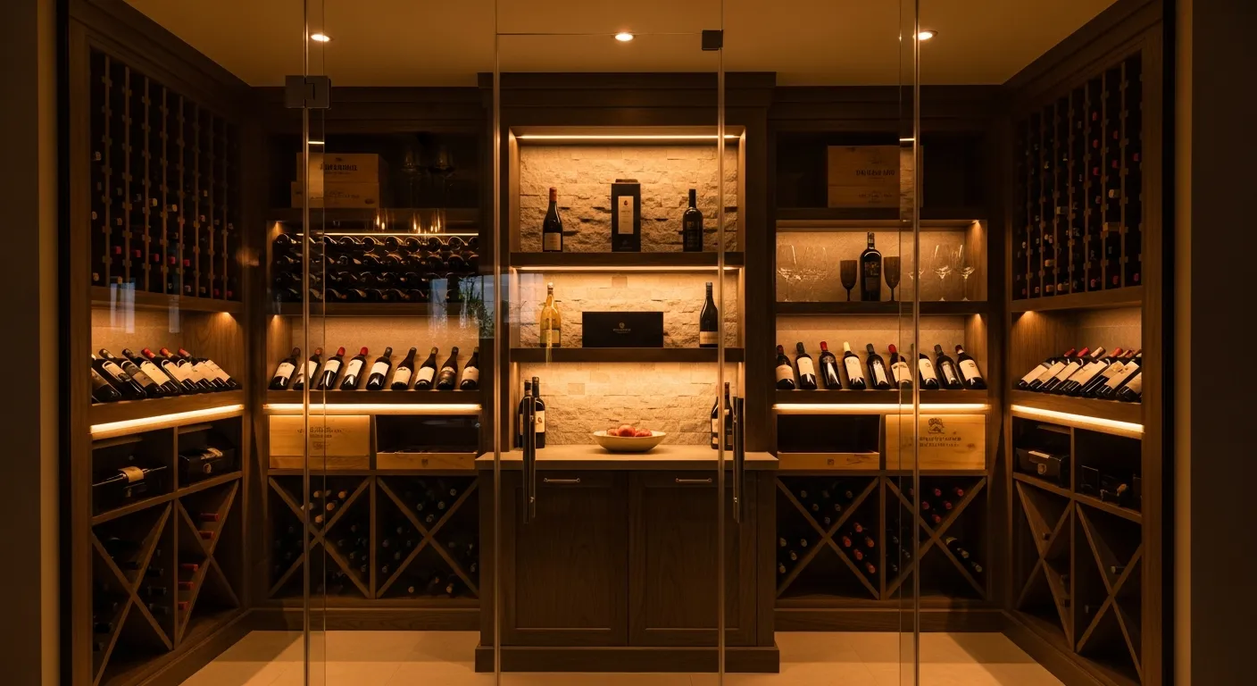 Wine room accent lighting — Prosper, TX